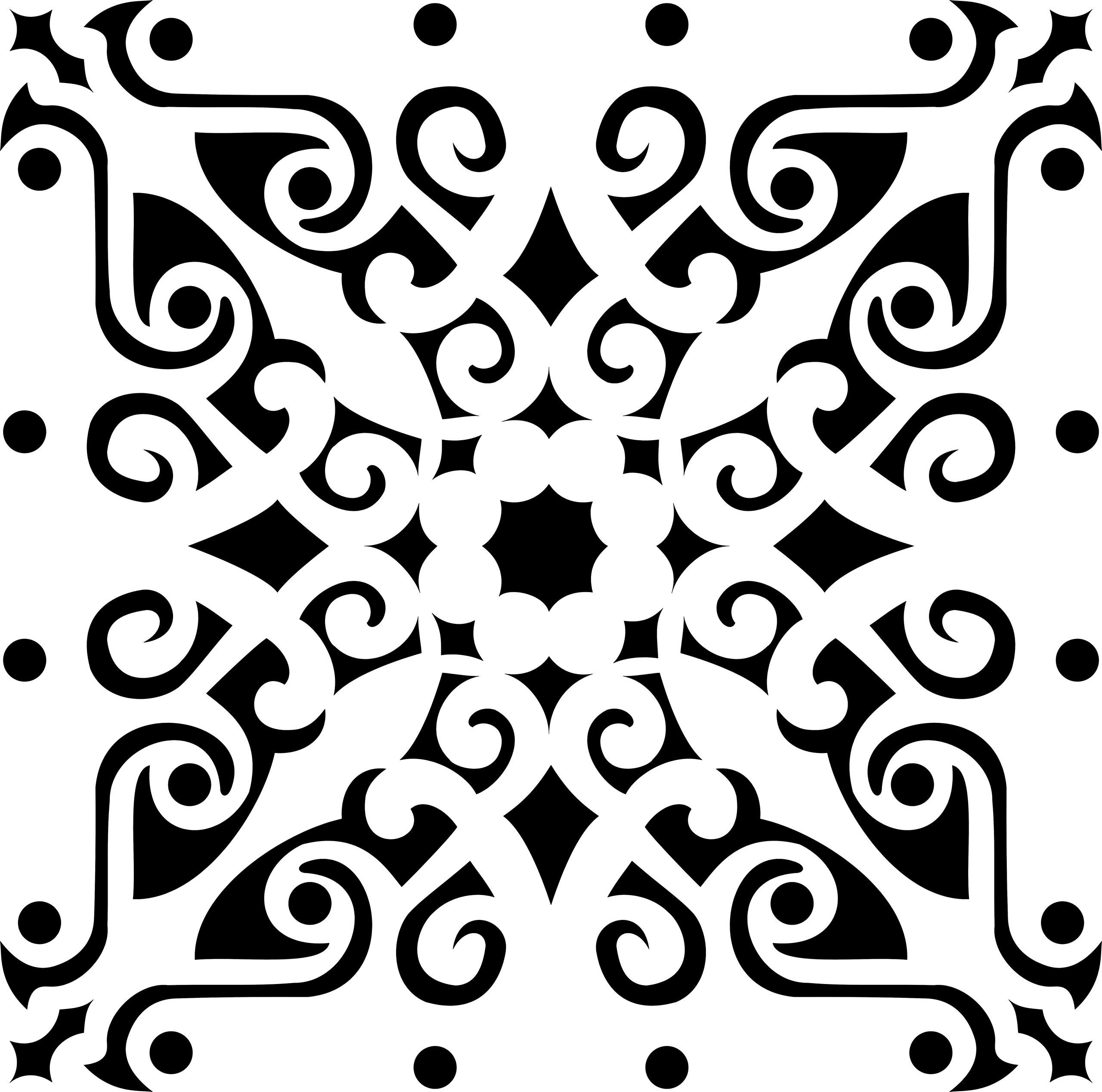 Ornamental Tile Stencil
