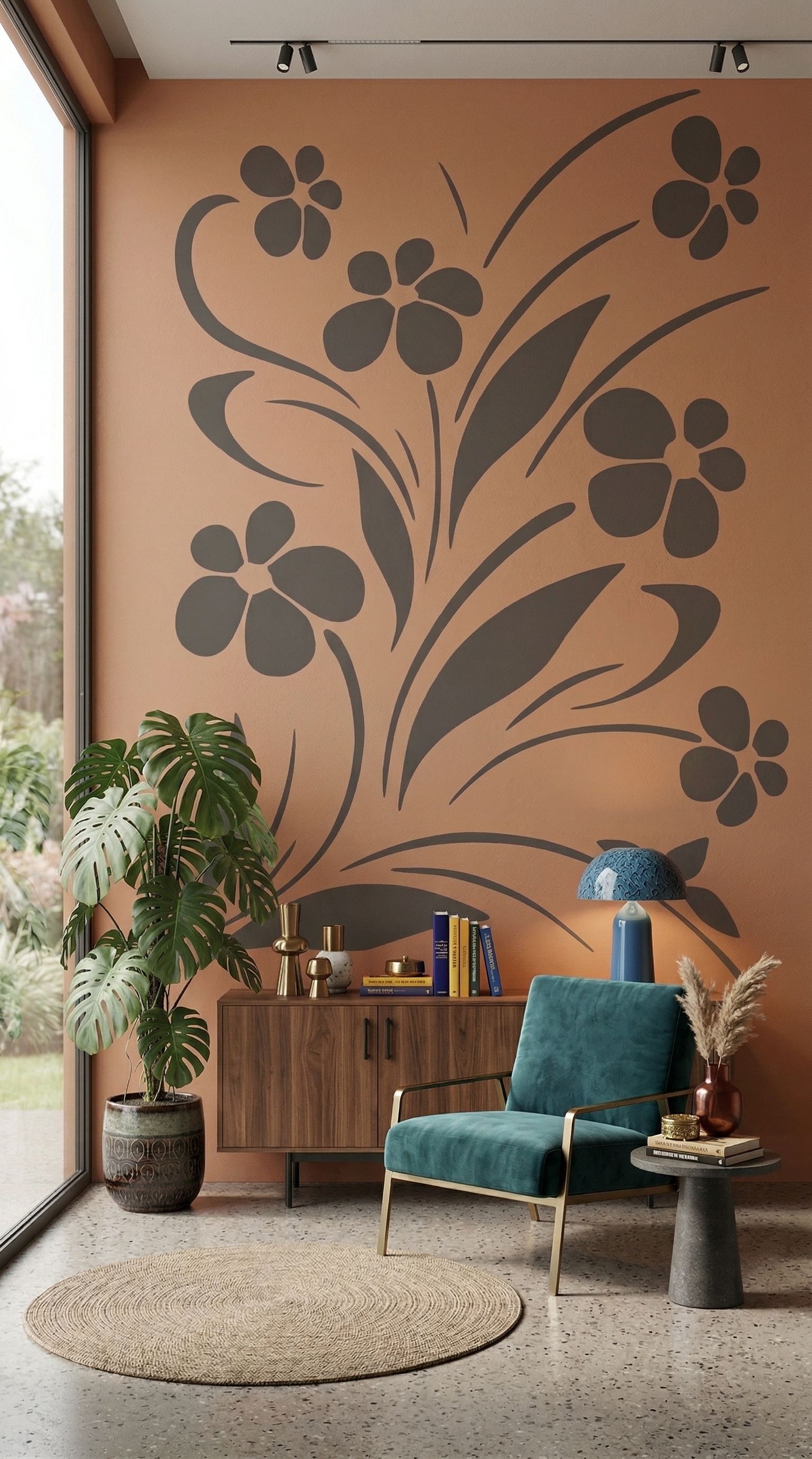 Floral Breeze Stencil