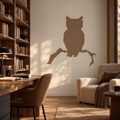 Owl Silhouette Stencil