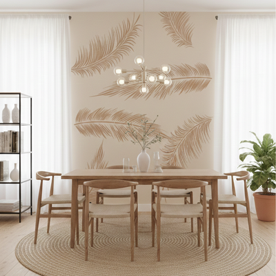 Stencil de Folhas de Palmeira