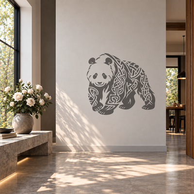 Panda Silhouette Stencil