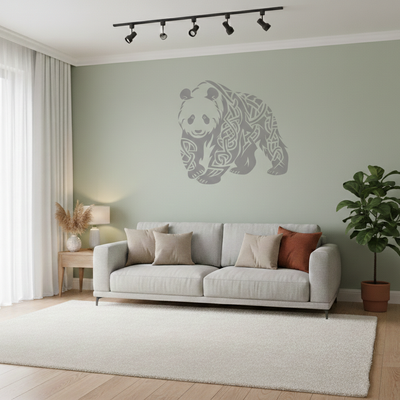 Stencil de Silhueta de Panda