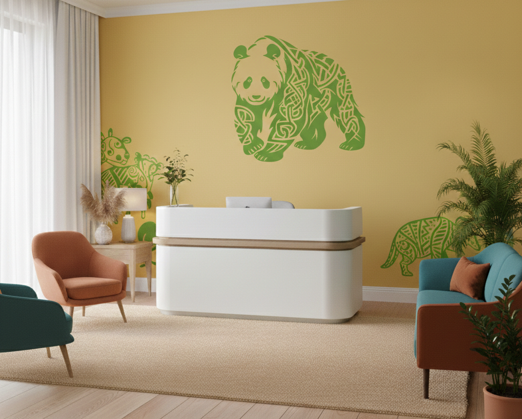 Panda Silhouette Stencil - Image 3