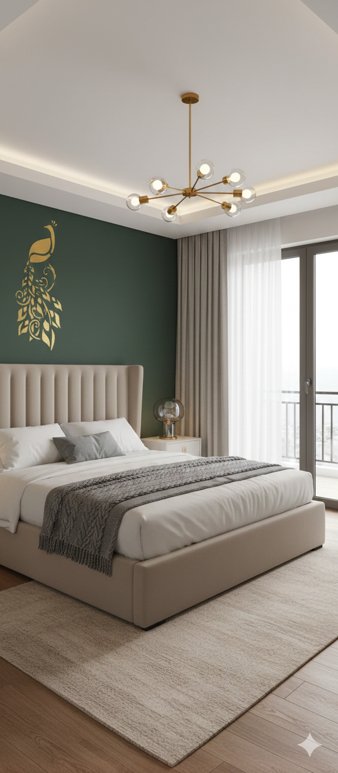 Elegant Peacock Stencil - Image 2