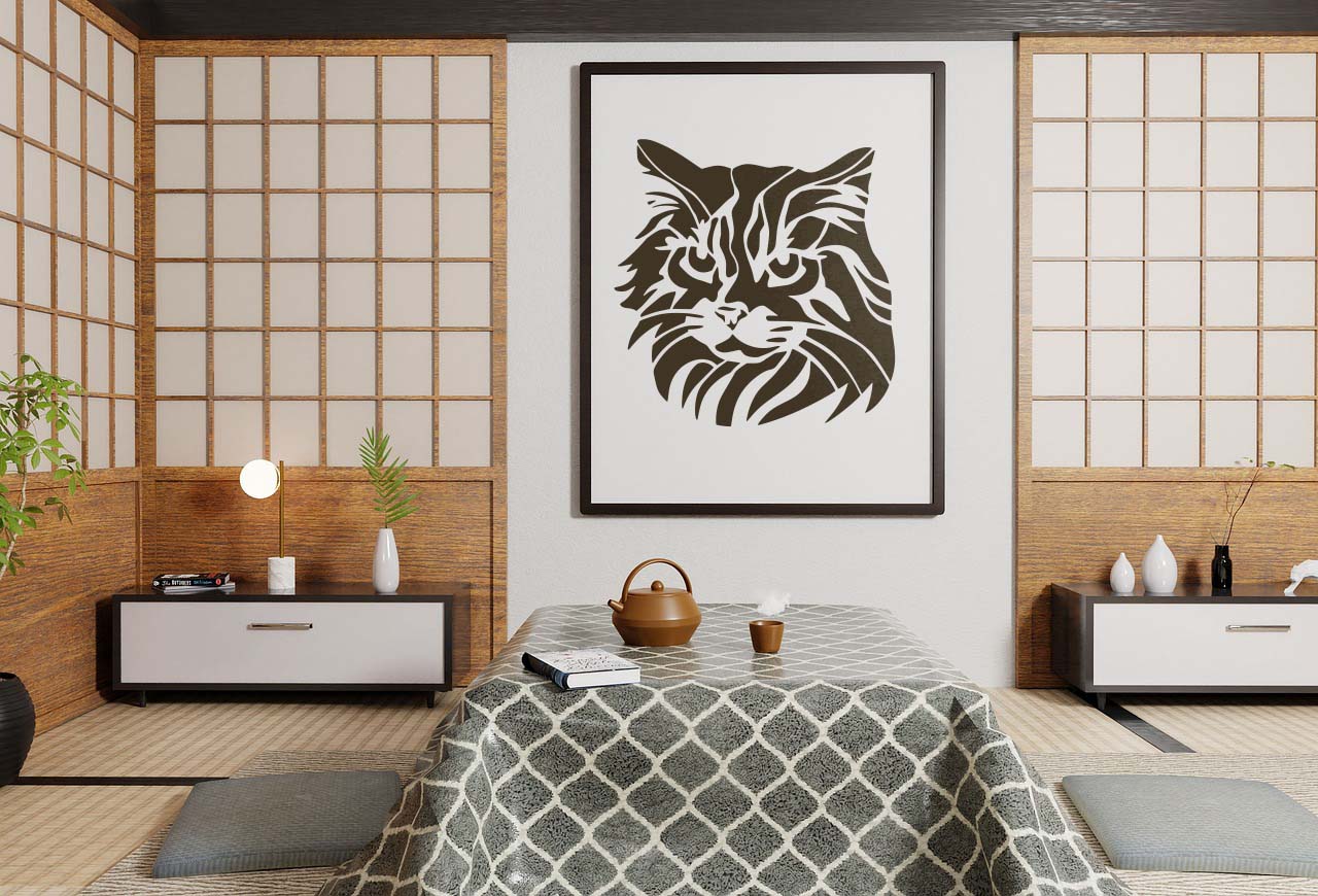 Realistic Cat Stencil - Image 2