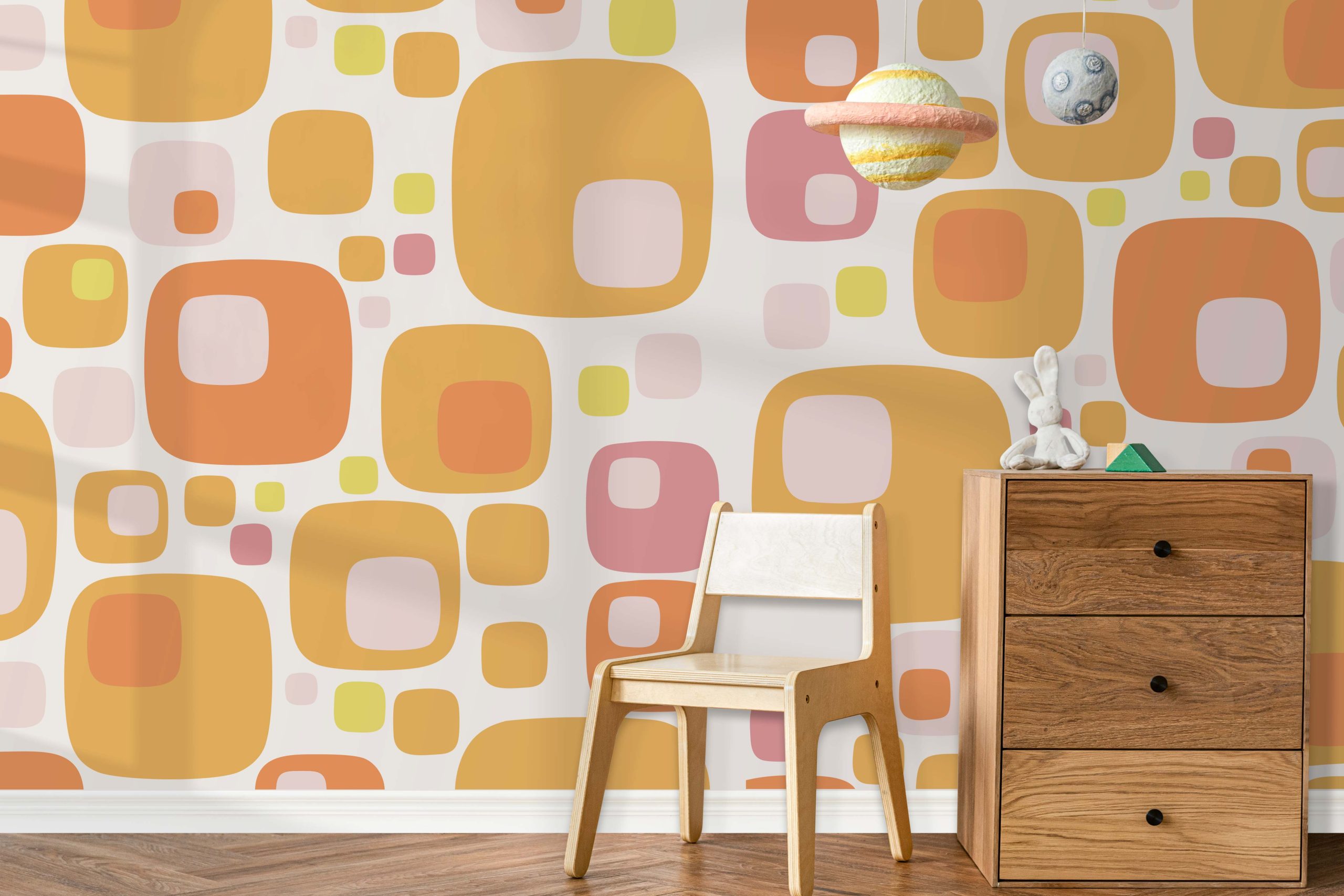 Retro Square Stencil Set