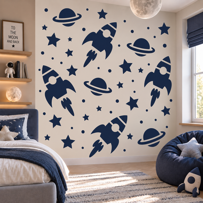 Rocket & Space Adventure Stencil