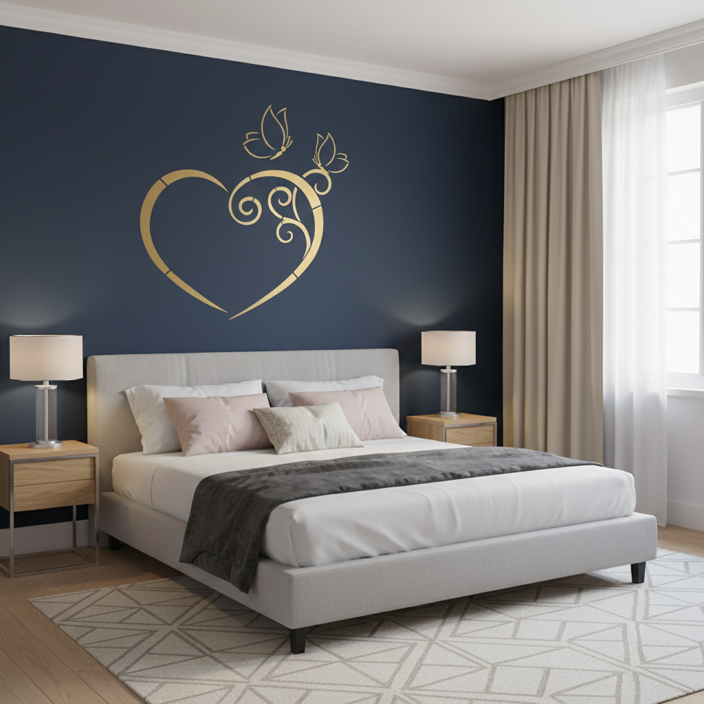 Heart with Butterflies Stencil - Image 3