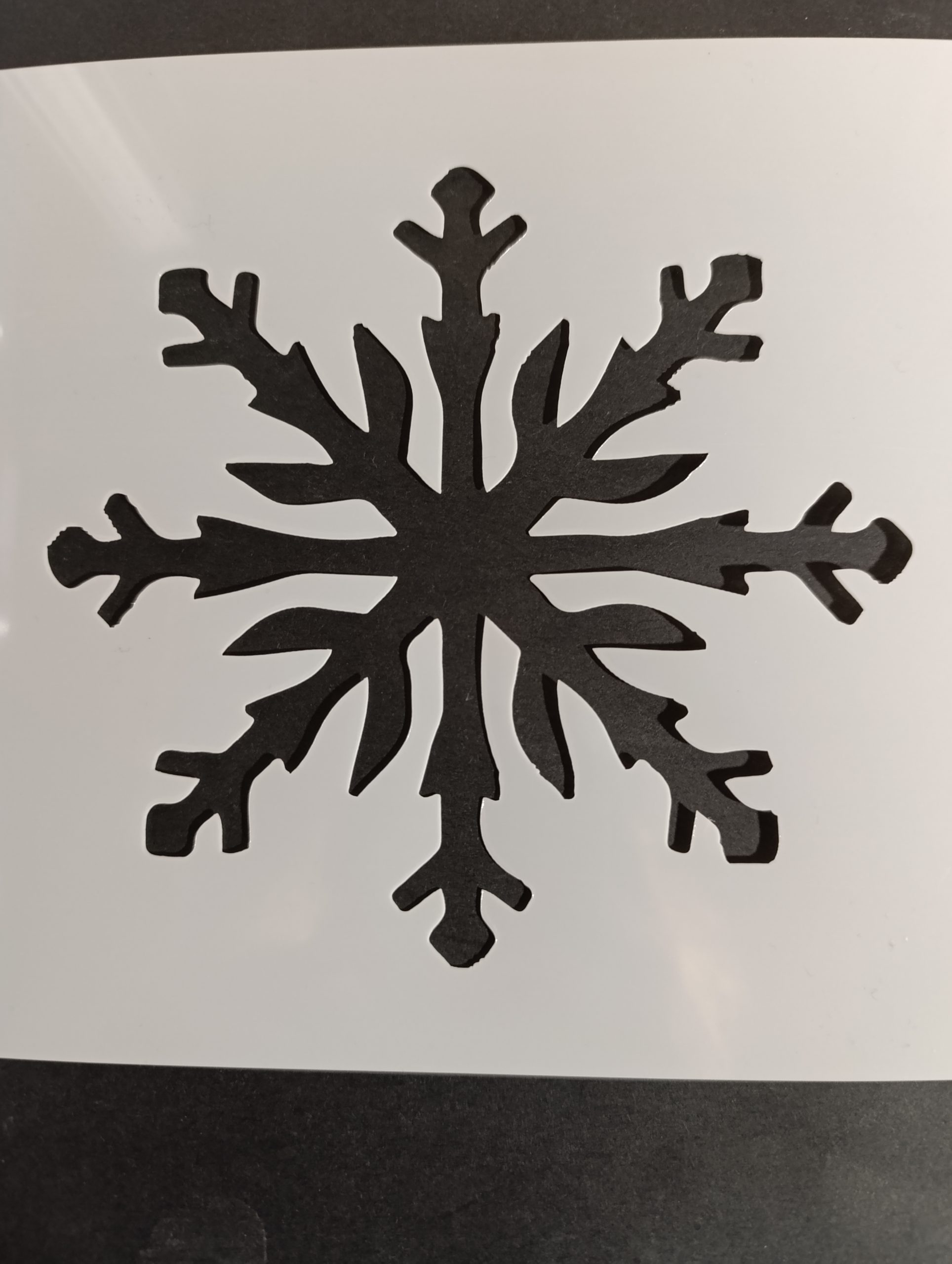 Rounded Branch Snowflake Stencil