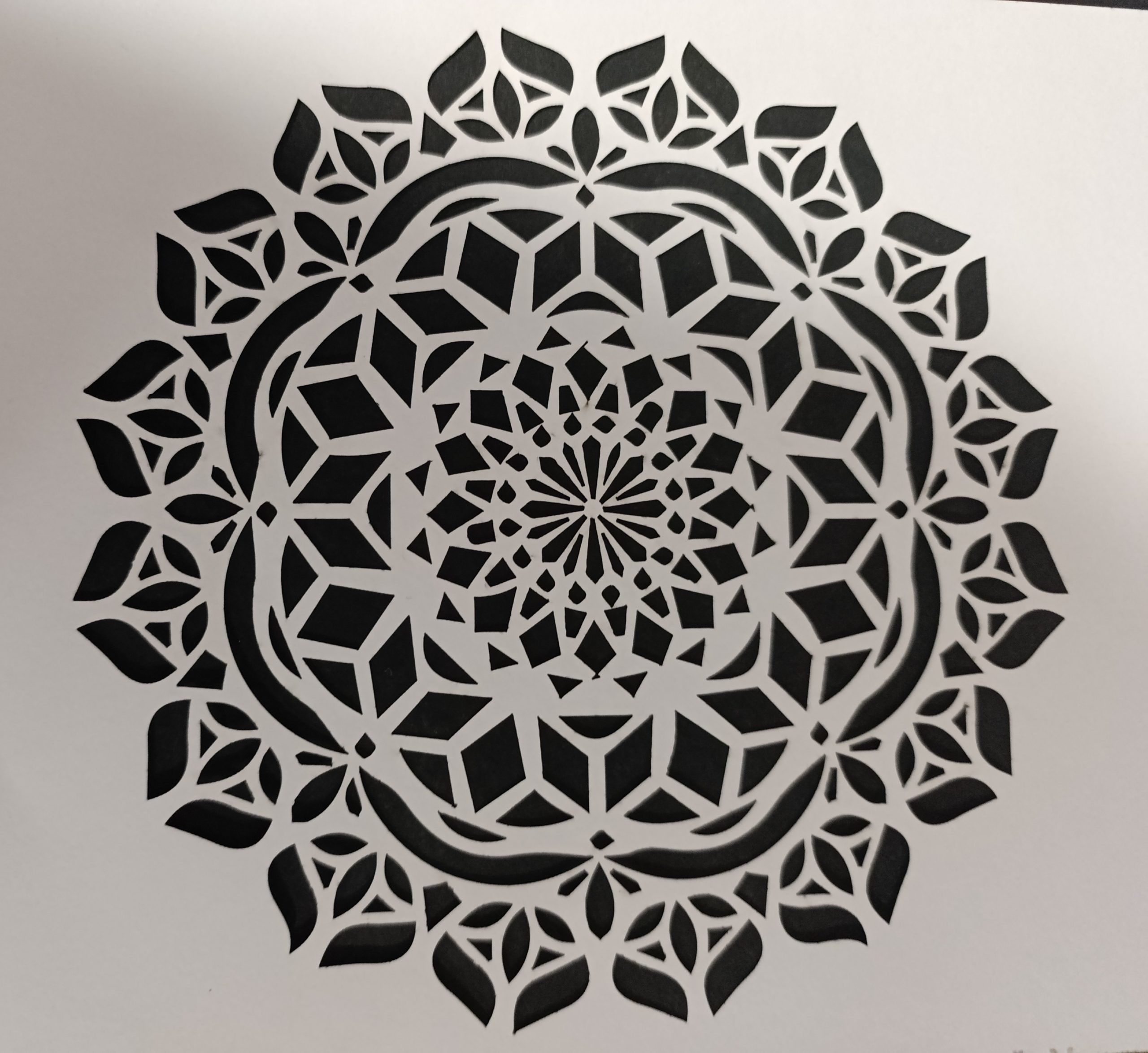 Sacred Petal Mandala Stencil
