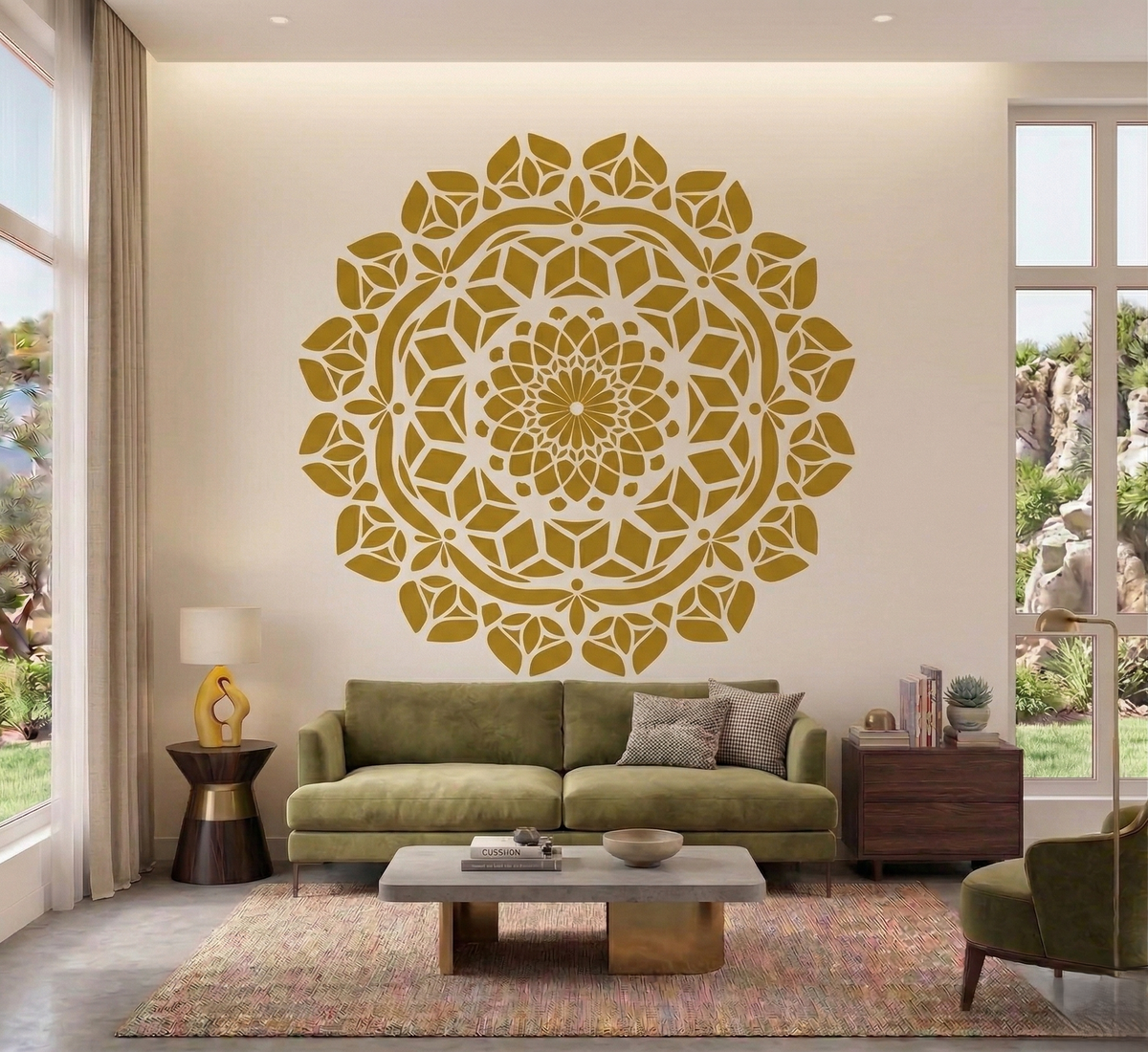Sacred Petal Mandala Schablon - Image 1