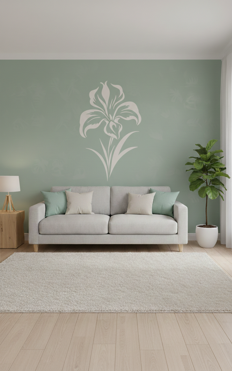 Iris Floral Stencil - Image 4