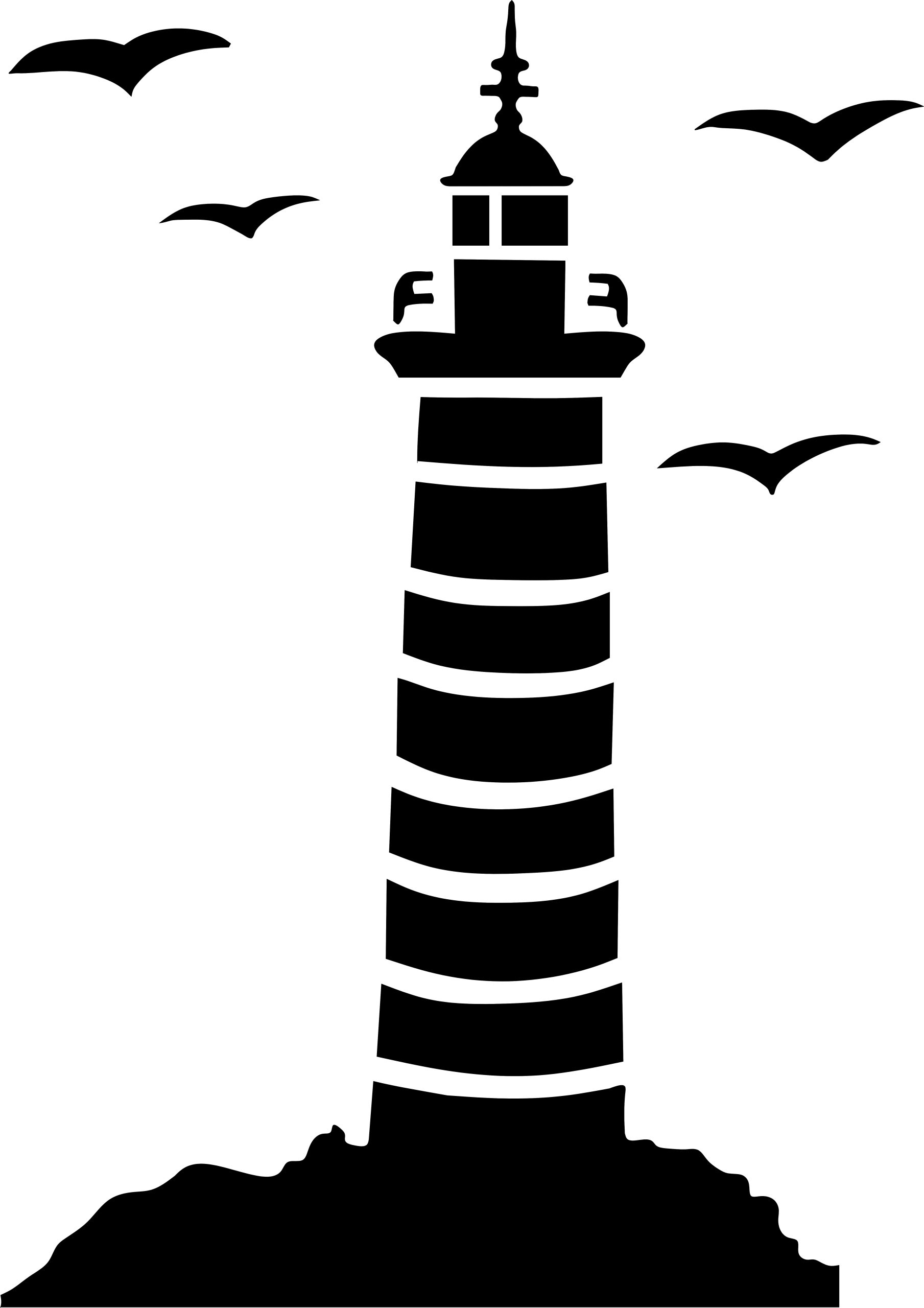 Seaside Lighthouse Stencil