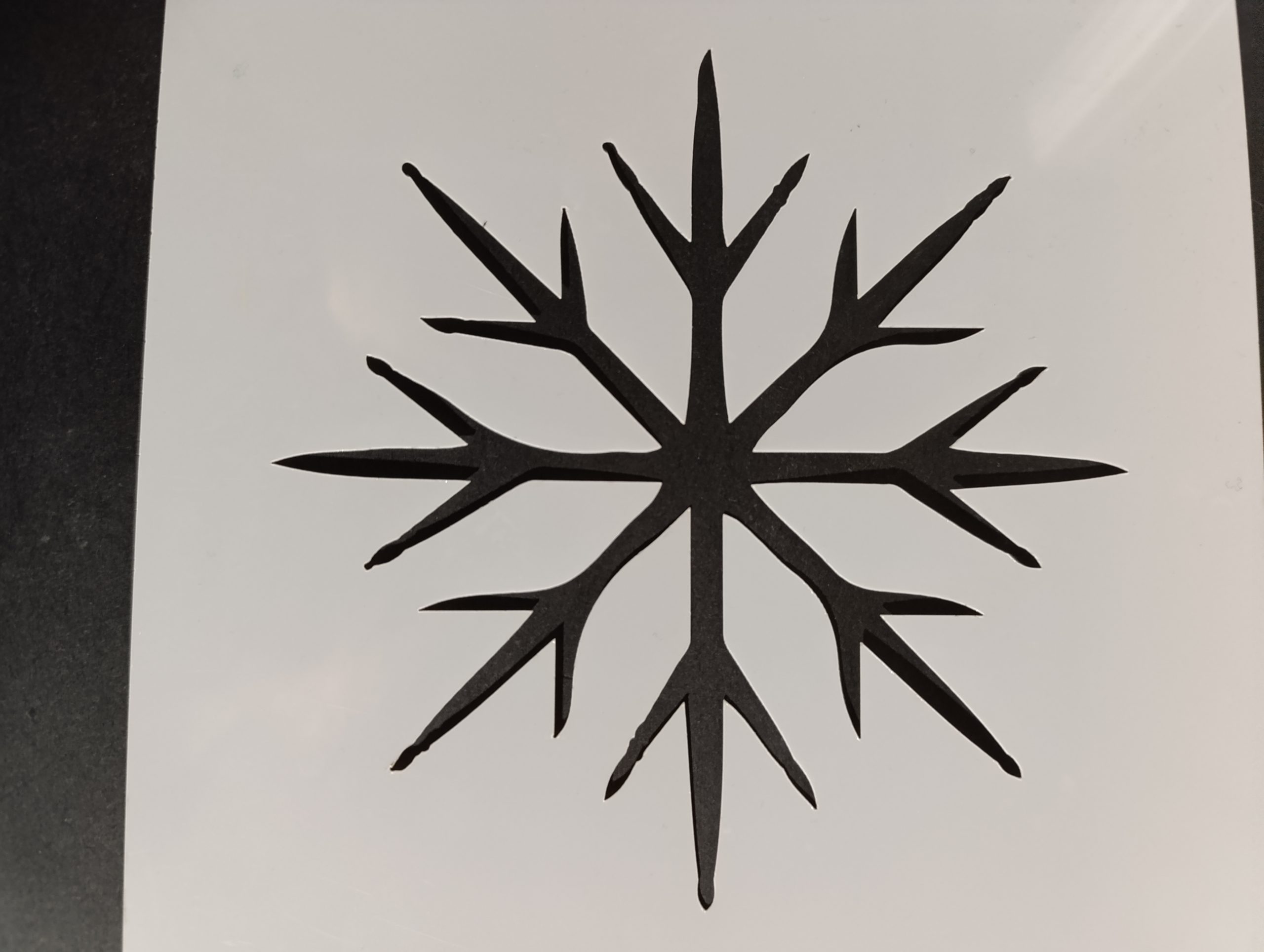 Sharp Branch Snowflake Stencil
