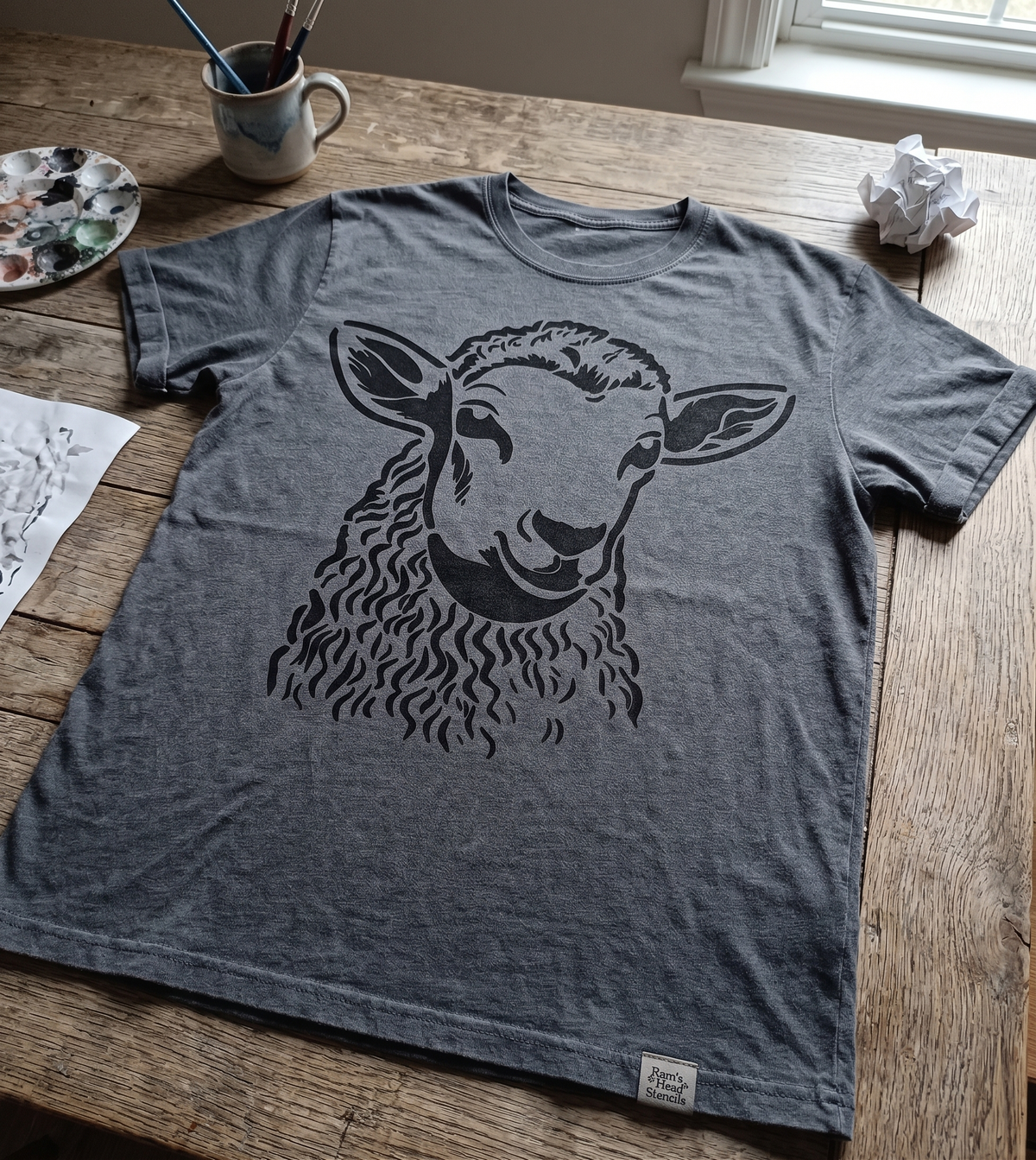 Sheep Head Stencil