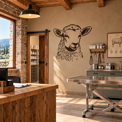 Sheep Head Stencil
