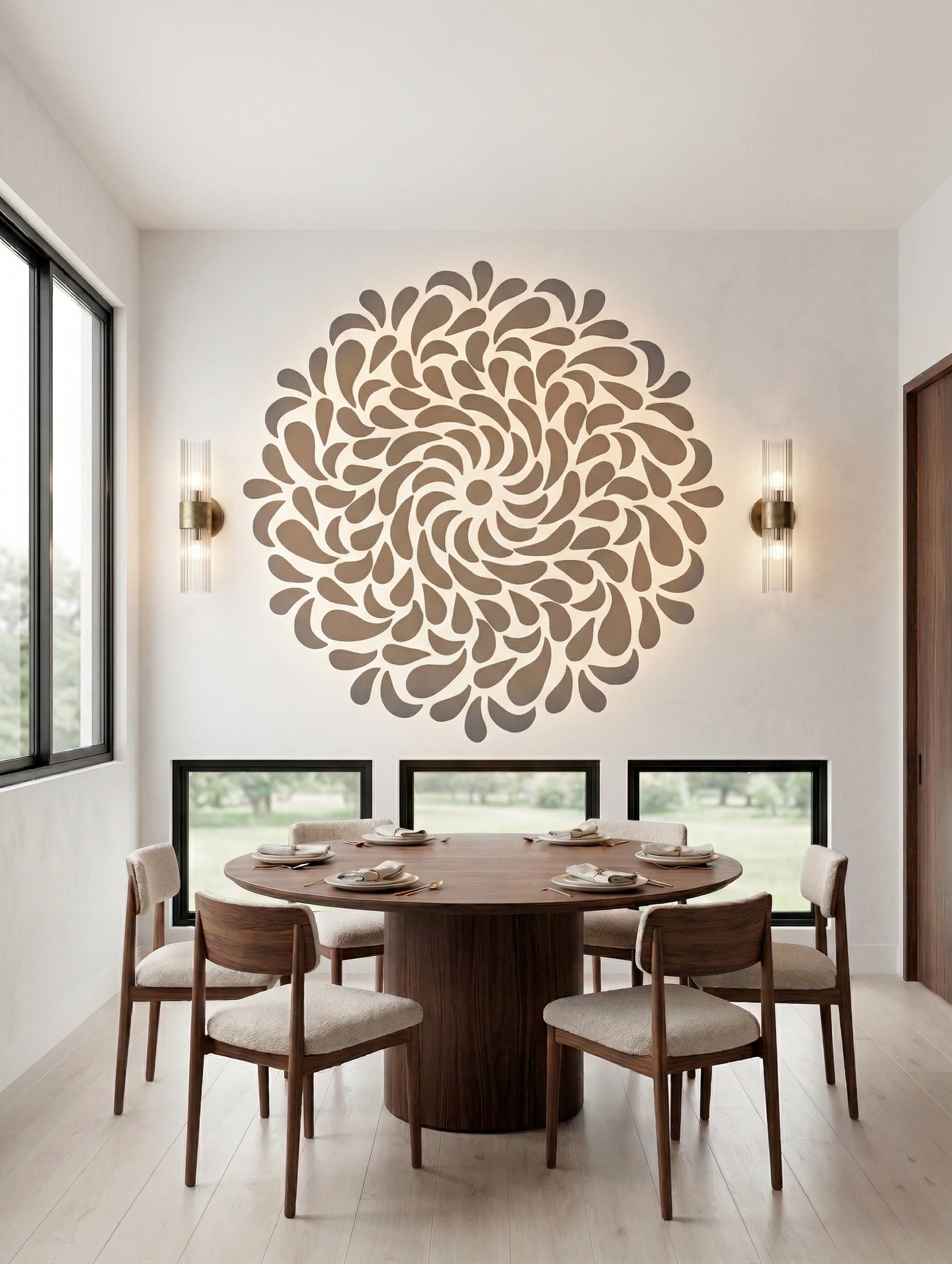 Šablóna Mandala Špirálové Kvapky - Image 2