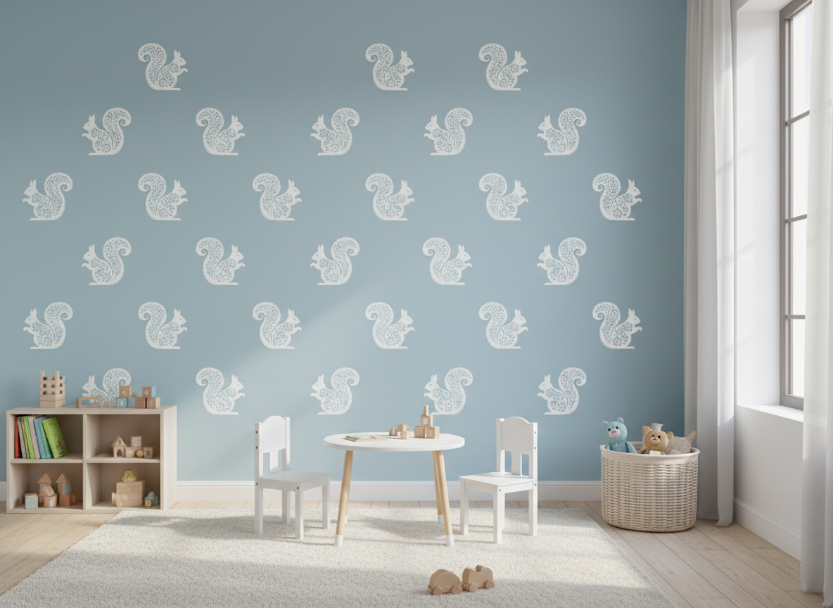 Floral Squirrel Stencil - Image 3