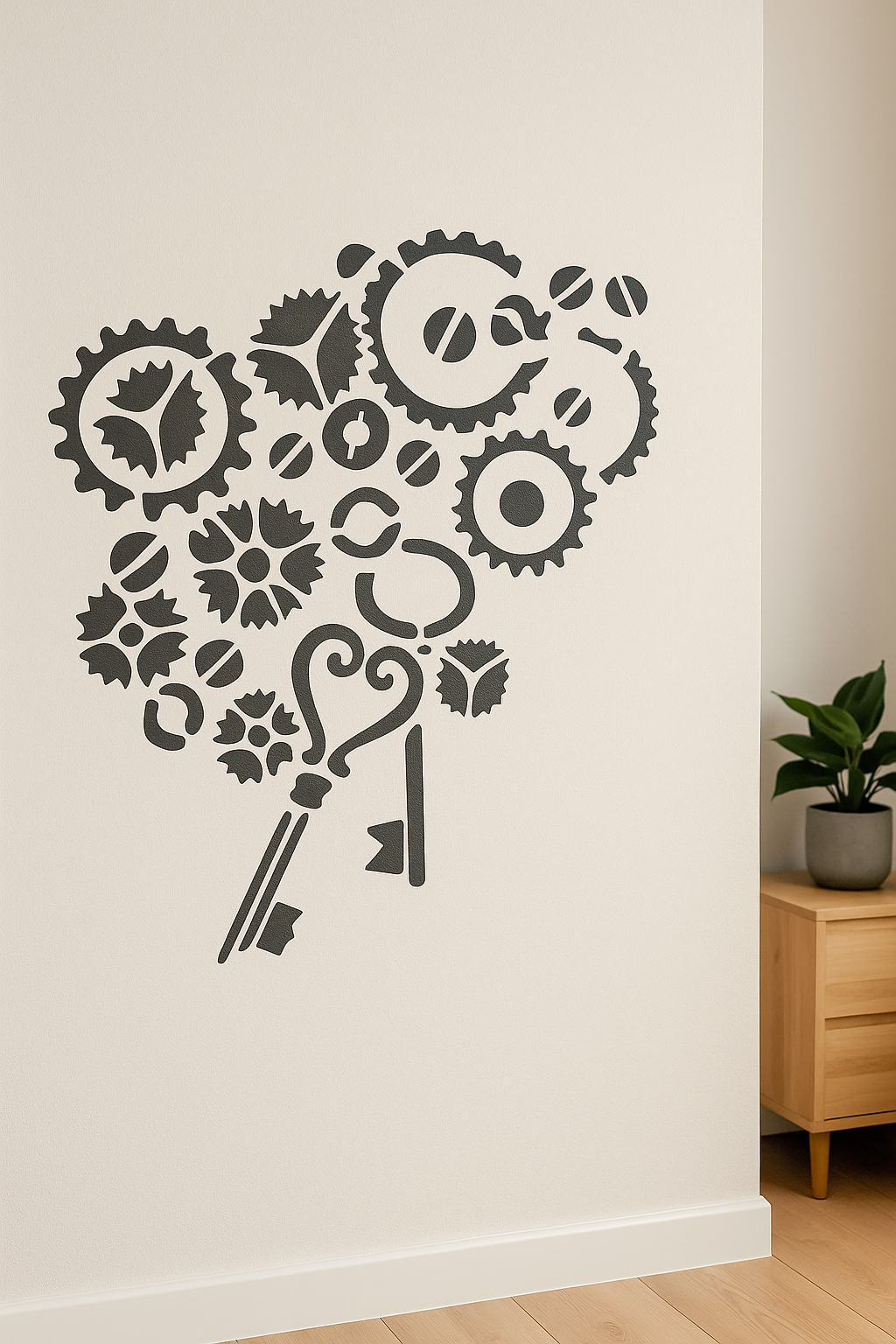 Keys and Gears Stencil - Image 3