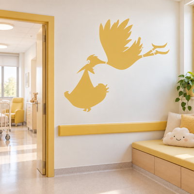 Stork Baby Stencil