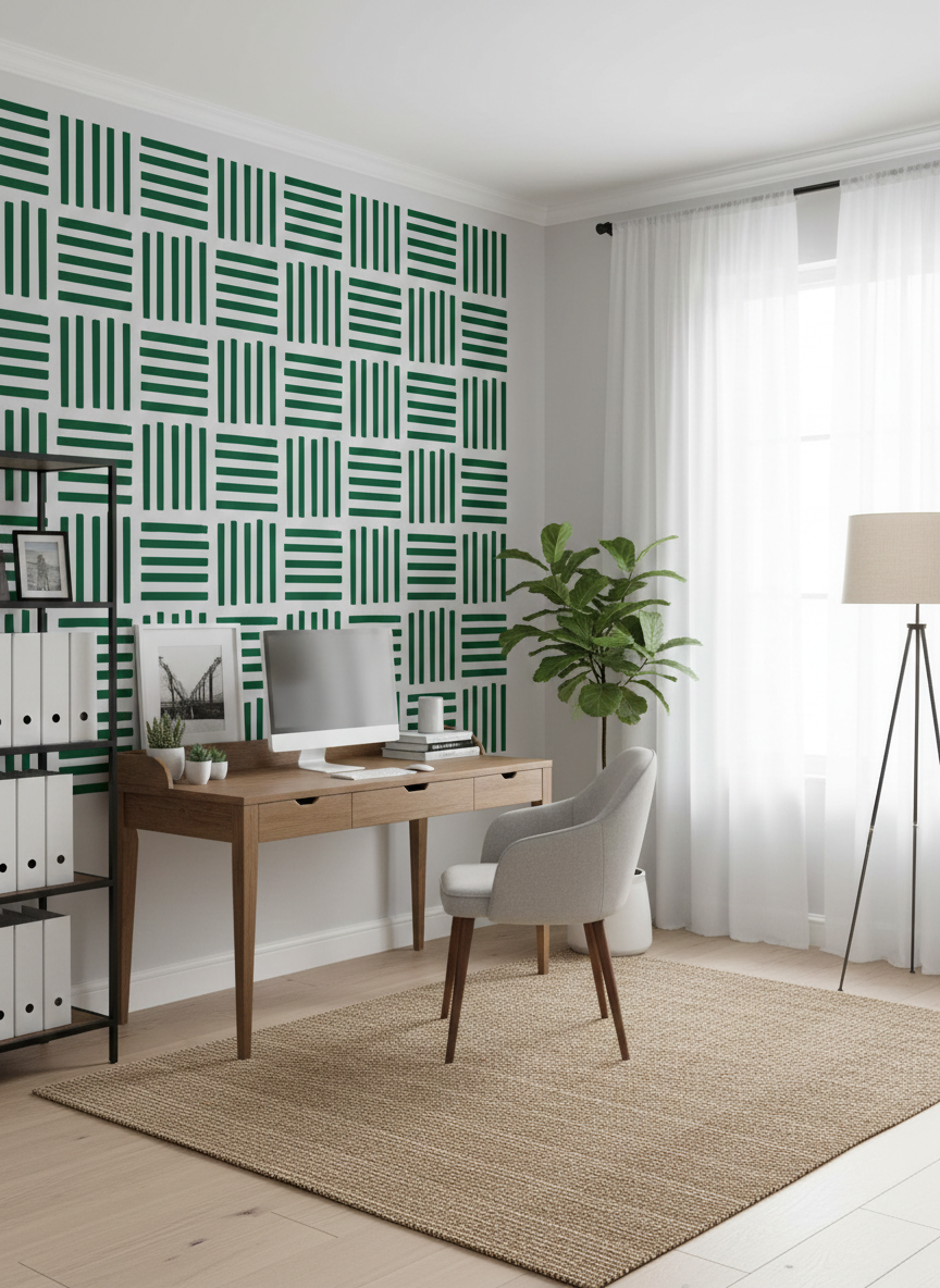 Στένσιλ Σχεδίου Ριγέ Πλέγμα - Image 2