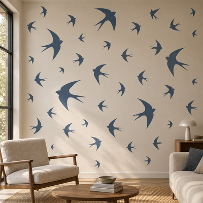 Swallow Bird Stencil