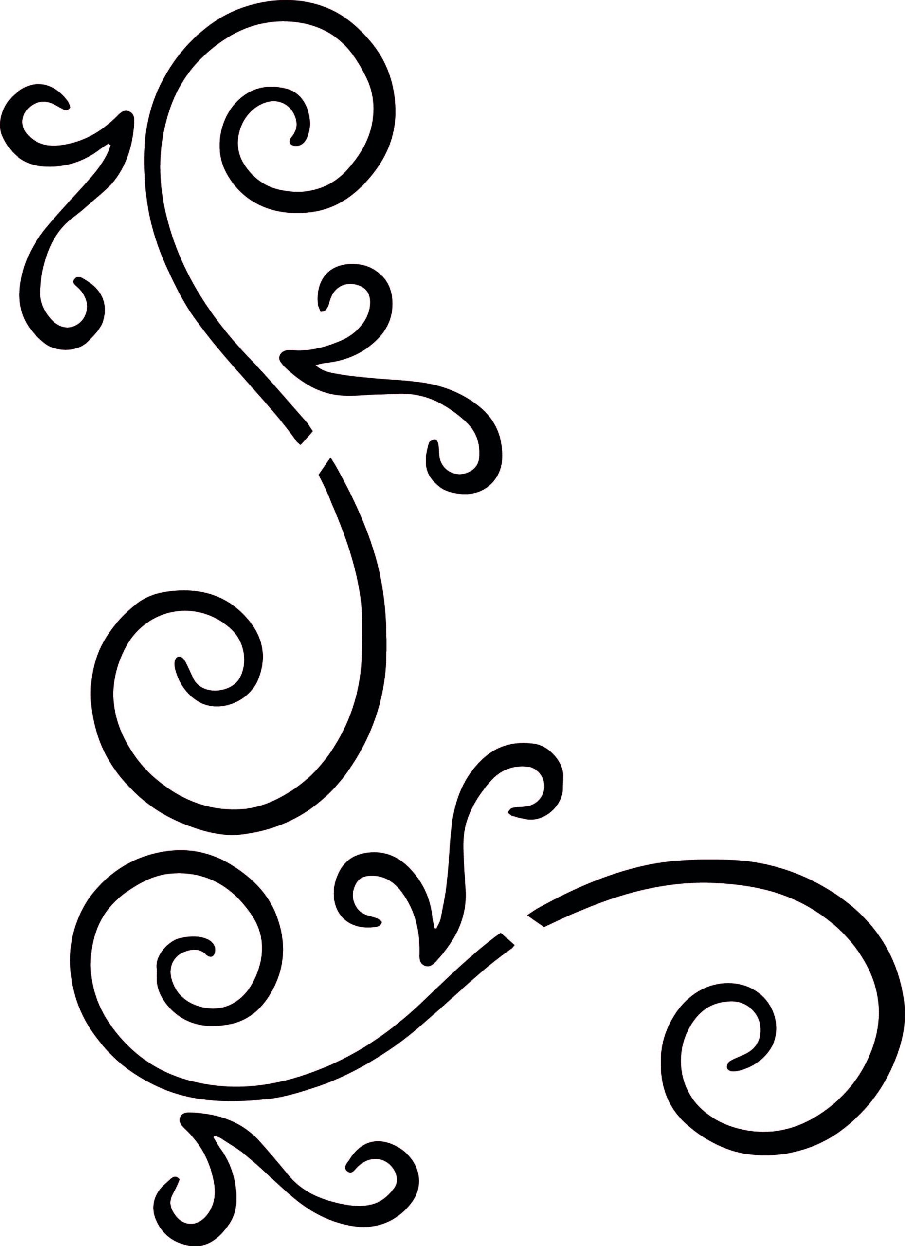 Swirl Corner Stencil