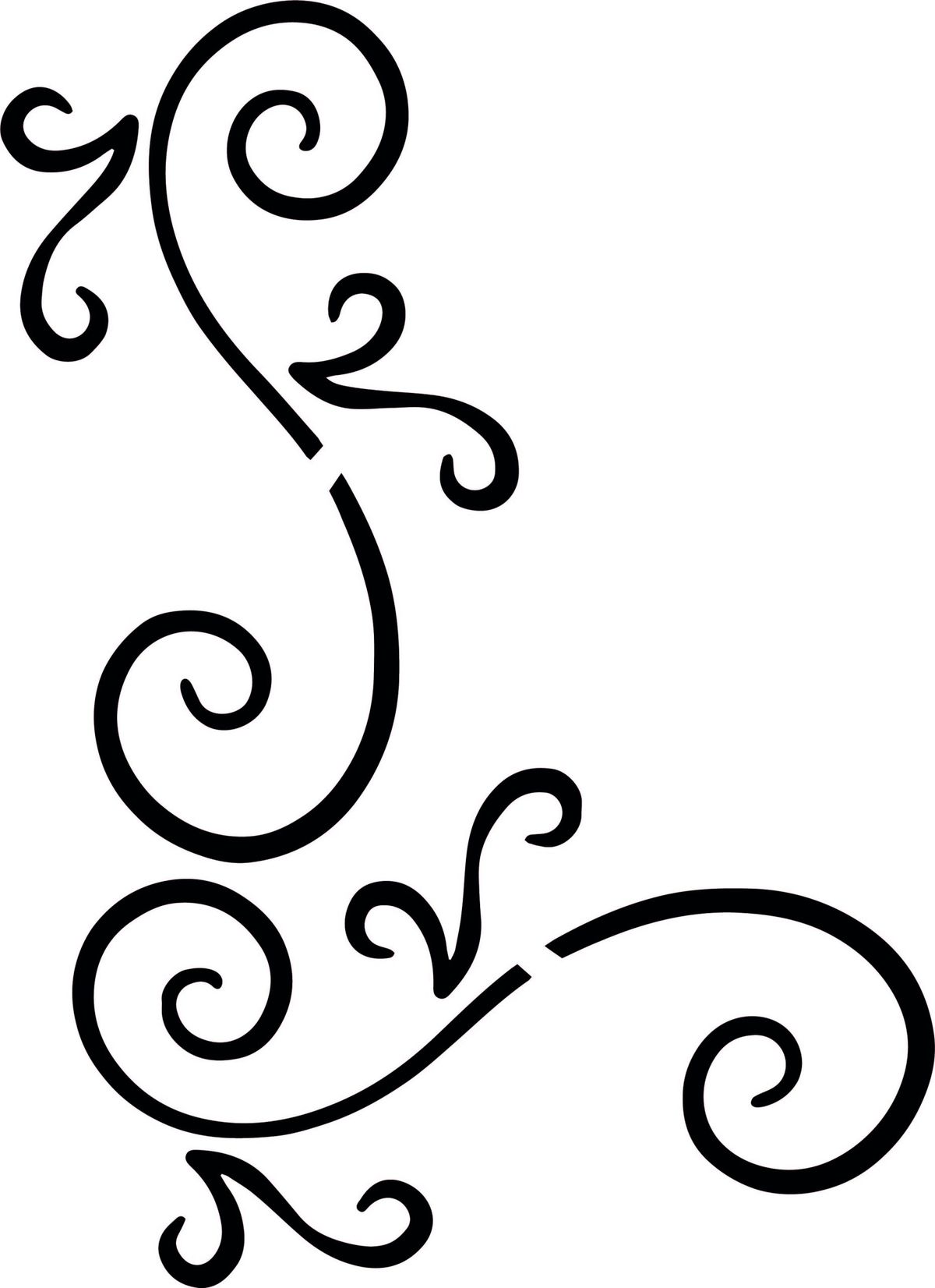 Swirl Corner Stencil