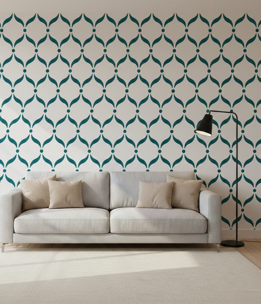 Modern Lattice Pattern Stencil - Image 3