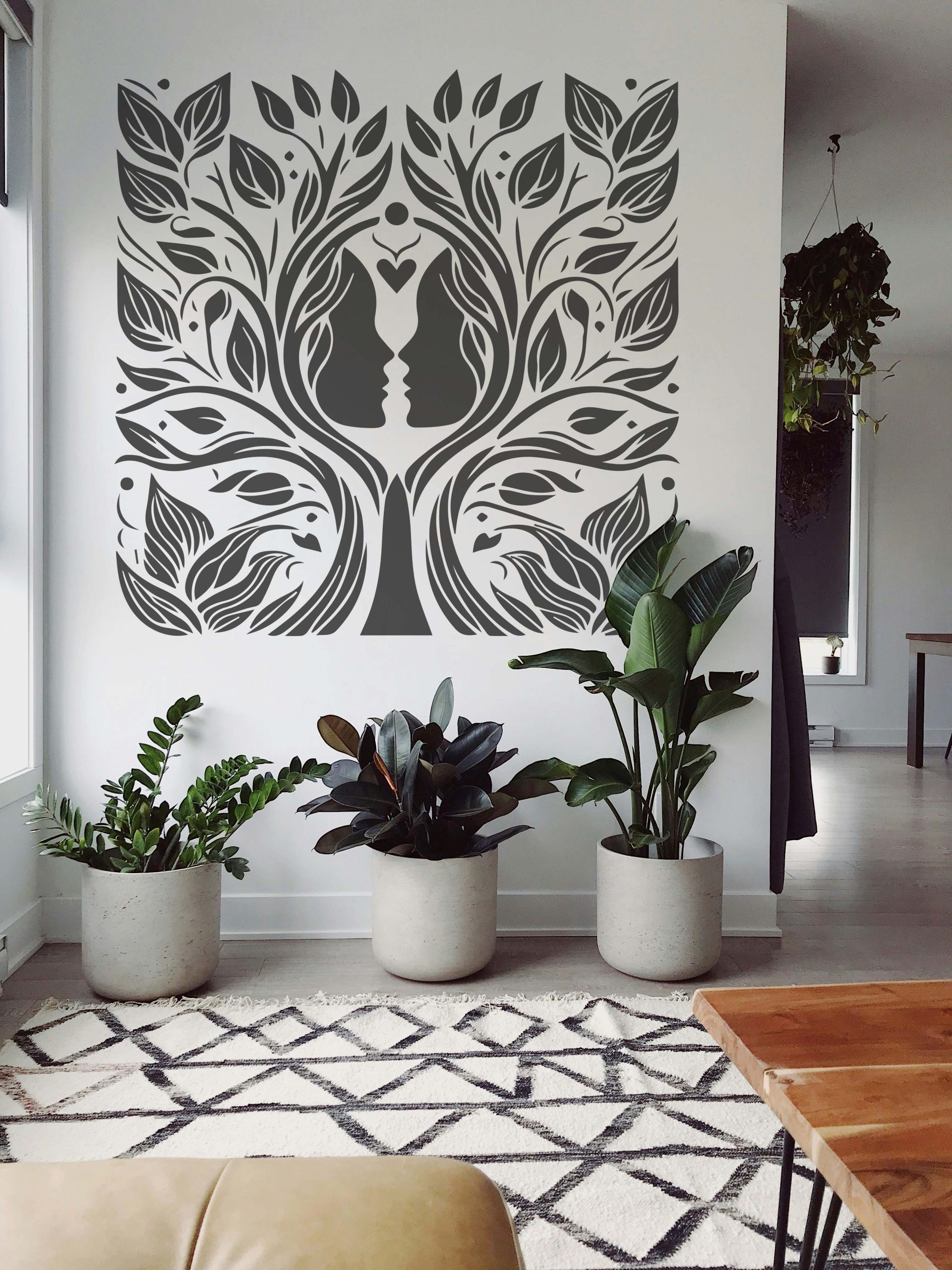 Tree of Love and Harmony Stencil