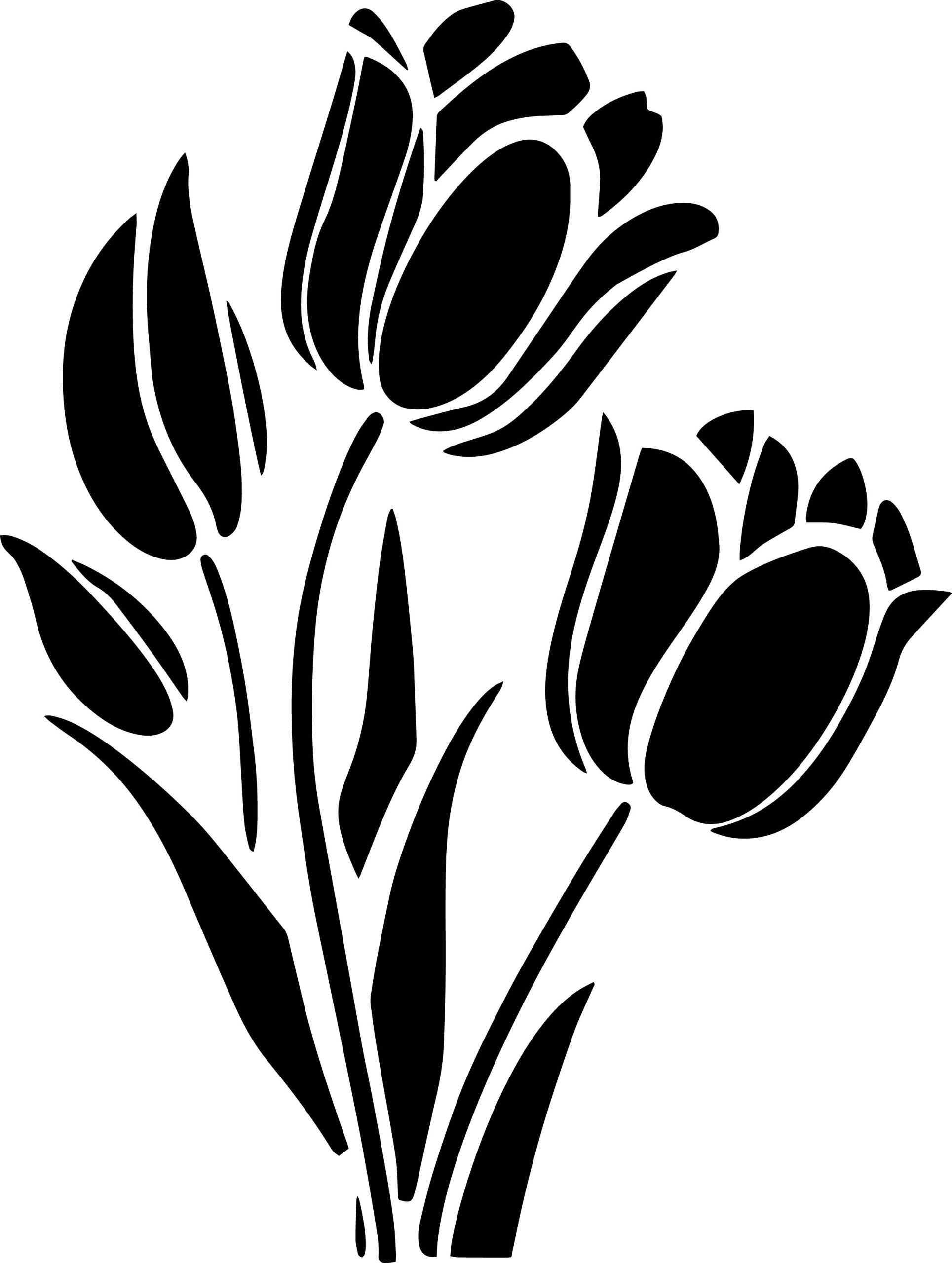 Tulip Flower Stencil