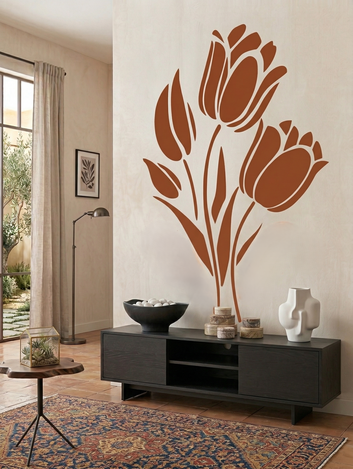 Tulip Flower Stencil