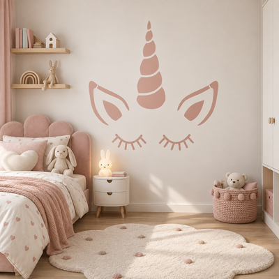 Unicorn Face Stencil