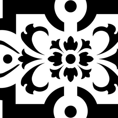 Estêncil de Borda Floral Vintage