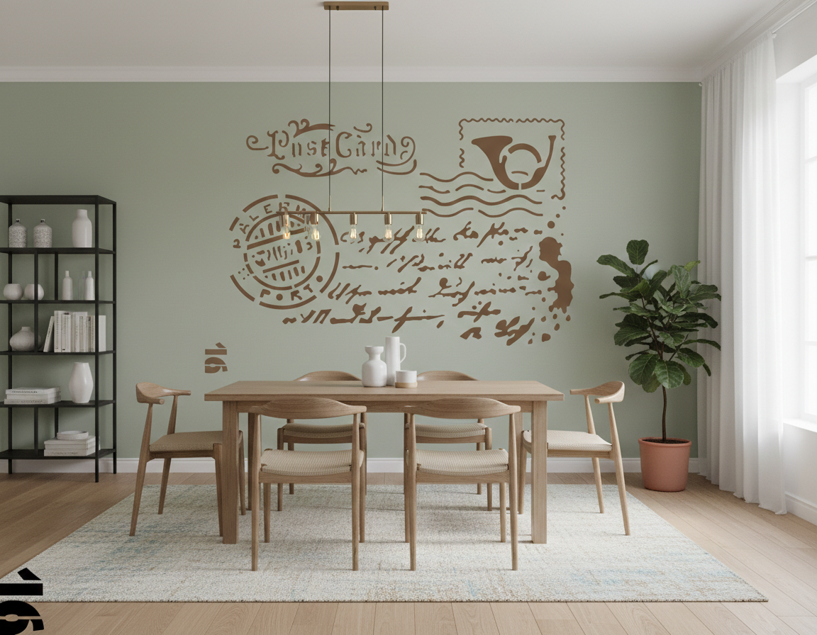 Στένσιλ Vintage Καρτ Ποστάλ - Image 2