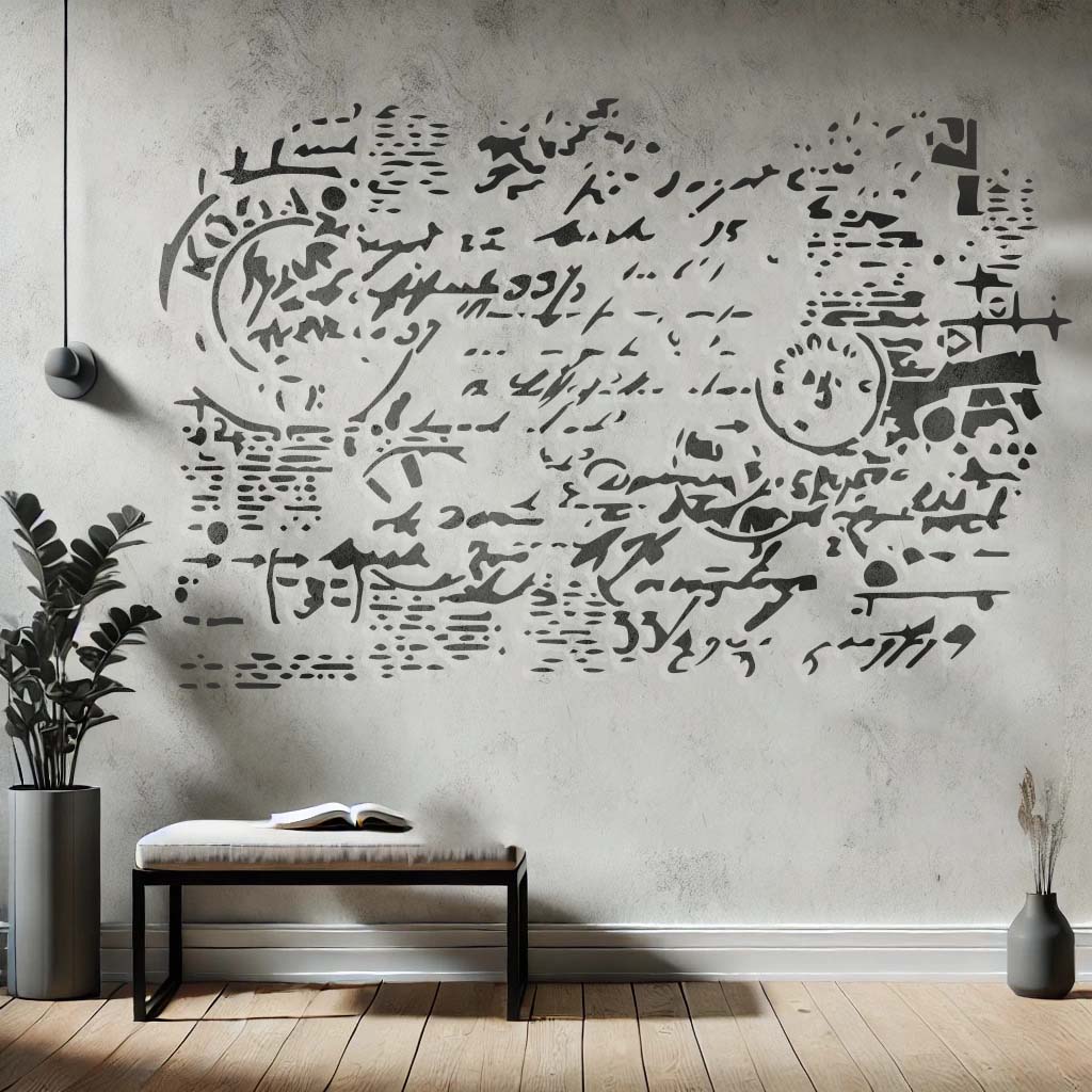 Vintage Script Stencil - Image 3