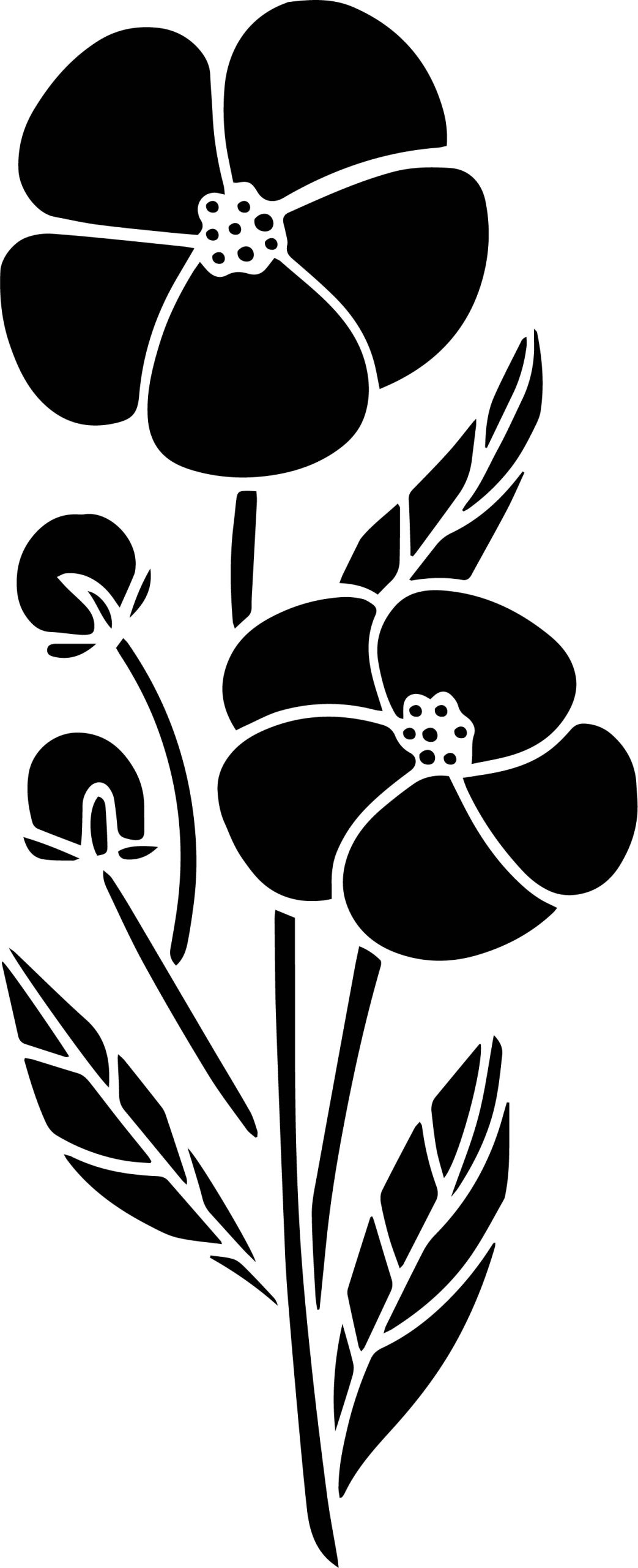 Wildflower Trio Stencil