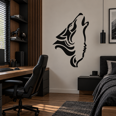 Howling Wolf Stencil