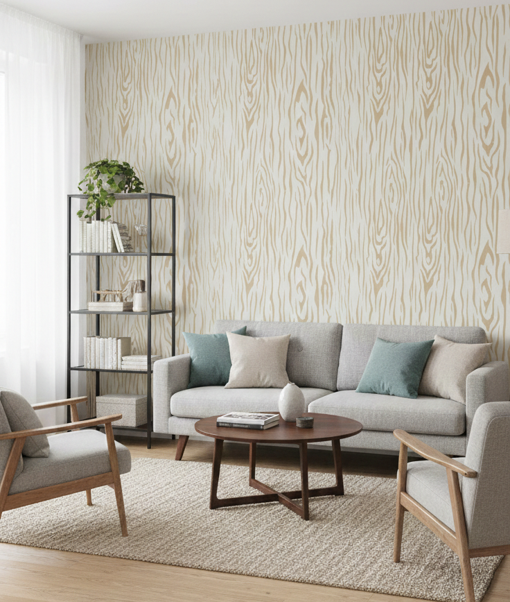Wood Grain Pattern Stencil - Image 3