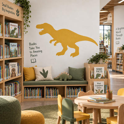 Roaring T-Rex Dinosaur Stencil